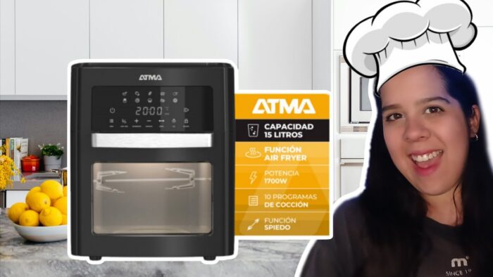 ATMA – HORNO GRILL Y FREIDORA DE AIRE 📦🎁  GRANDE, ACCESIBLE Y CON SPIEDO 🙌 / UNBOXING Y RESEÑA📦🌈