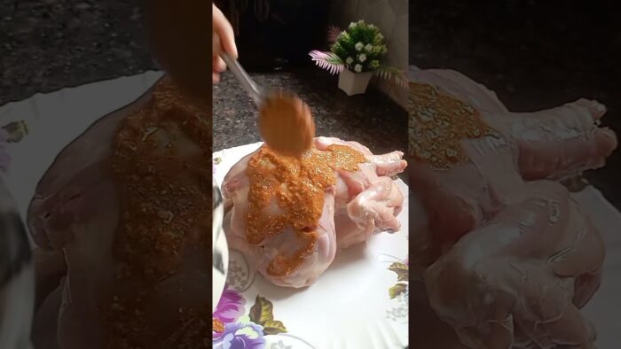 Air frier grill chicken 🍗 #food #recipe #cooking #snacks#youtubeshort