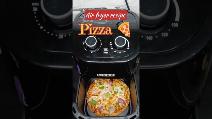 Air fryer pizza ready in minutes 🍕✨ #pizzalover #recipe #airfryer #trending#pizza #shorts#pizzatime