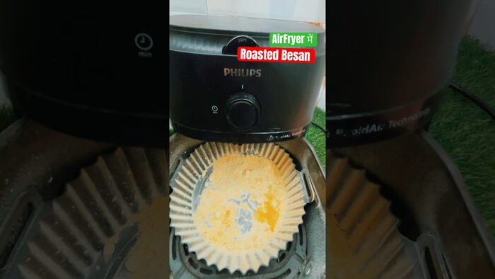 Airfried Roasted Besan | AirFryer | Air fryer recipe | #viralvideochallenge
