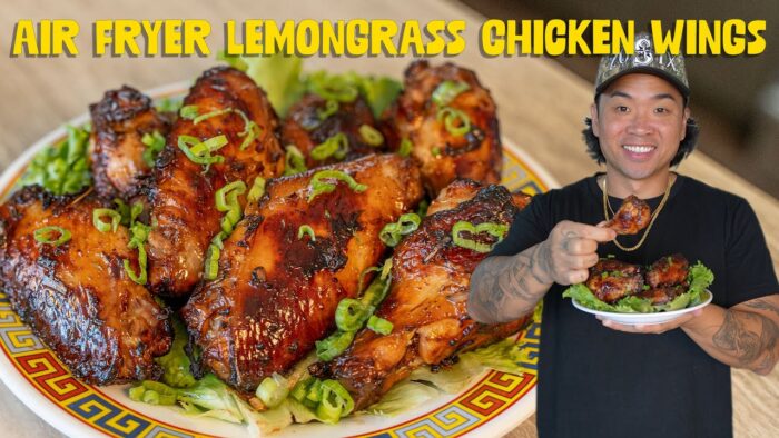 Alitas de pollo con limoncillo fáciles (¡receta para freidora de aire que te encantará!)