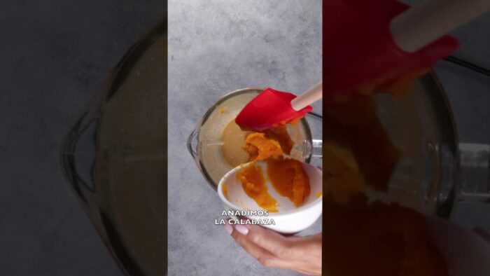 Bizcocho de calabaza en freidora de aire, airfryer.  #recetas #recetasfaciles #otoño