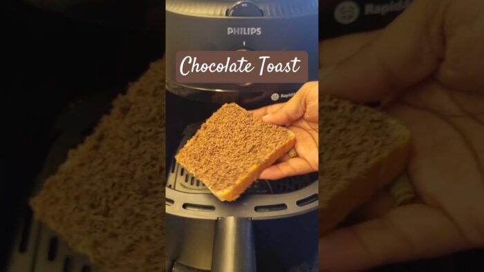 Chocolate Toast Sandwich 🍫🍞 #shorts #youtubeshorts #chocolate #recipe #airfryer