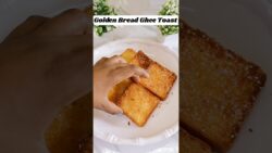 🧈 Crispy Ghee Bread Toast Recipe | Air Fryer Snacks | 5 Mins Only #frenchtoastrecipe #shorts