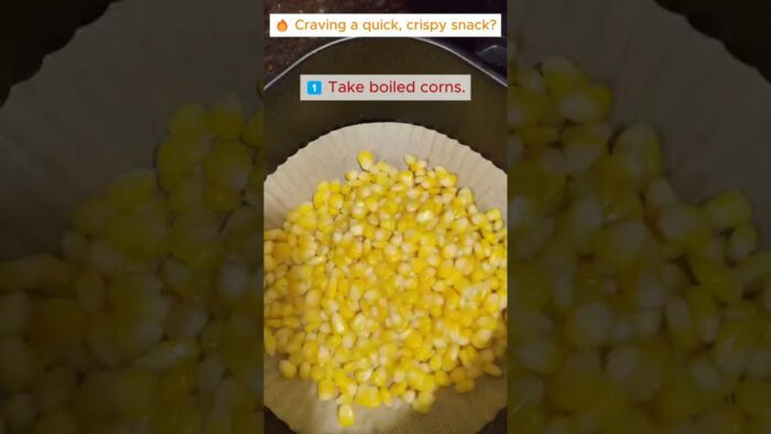 Cryispee Corn in 7 Mins! 🌽🔥 | Easy Air Fryer Snack Recipe | #AirFryerRecipe, #quicksnacks