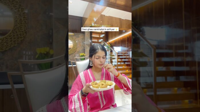 Desi ghee nankhatai in airfryer 🌟 #diwali #nankhatai #shortsindia #ytshorts