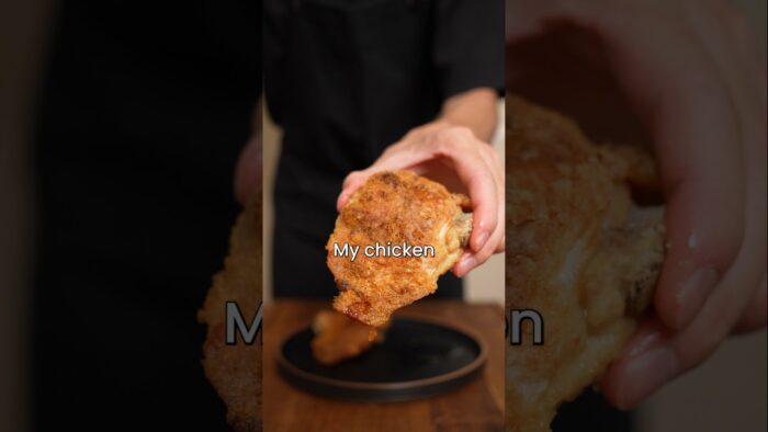 El pollo frito más crujiente en freidora de aire @DineInWithRyan #shorts