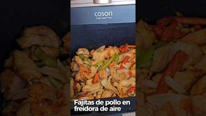 Fajitas de pollo en freidora de aire fácil, rápido y delicioso. NO podrás dejar de hacerlo #recetas