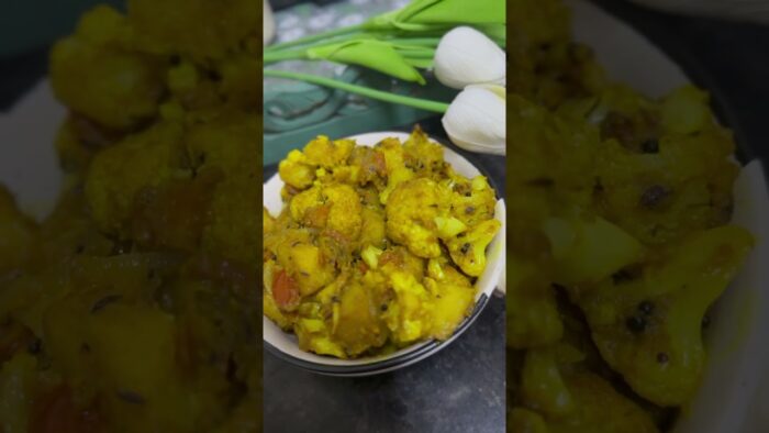 Fried Aloo Gobi recipe #trending #dance #song  #airfryerrecipes #shortsfeed #karwachauth