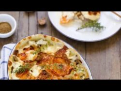 Gratin Potimarron/ Pommes de terre et béchamel aux herbes au Thermomix (by Emma Thermomix)