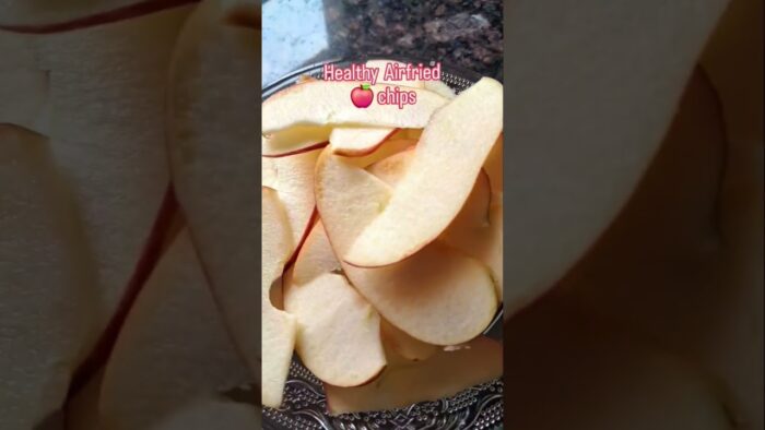 Healthy apple chips/Airfryer snacks #recipe #food ##healthysnacks