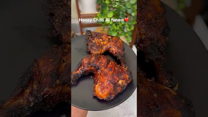 Honey Chilli Al faham❤️ #shortsfeed #shortsviral #foodie #shorts #reels #food #recipe #chicken #love
