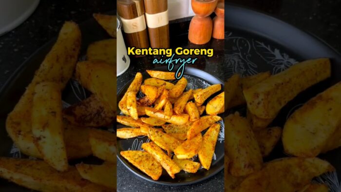[LINK DI PROFIL NO 87] Resep kentang goreng potato wedges air fryer #shorts