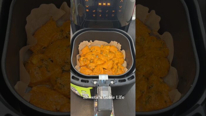 Let’s try High Protein Chicken Tikka Recipe in Air Fryer🫣#shorts #viral #trending #youtubeshorts #yt