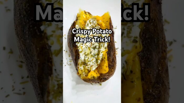 Mi almuerzo rápido: Papa al horno en freidora de aire #comida #videocorto #receta #suscríbete #sh…