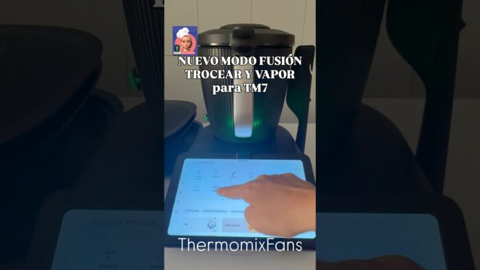 Nueva actualización de Thermomix TM7 con funciones de procesador alimentos:trocear y cocina al vapor