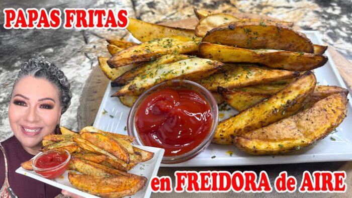 PAPAS FRITAS en FREIDORA de AIRE 🥔 Tipo GAJO, Extra CRUJIENTES | 15 MIN