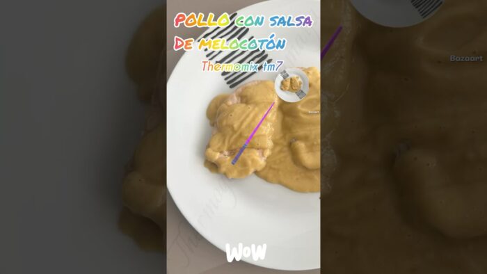 POLLO CON SALSA DE MELOCOTÓN #thermomix #tm7 #thermomixtm7 #recetasthermomix #cocinaconthermomix