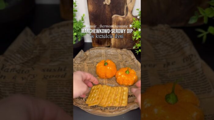 PRZEKĄSKA SEZONU: marchewkowo-serowy dip w kształcie dyni!! Wykonany w Thermomix TM7
