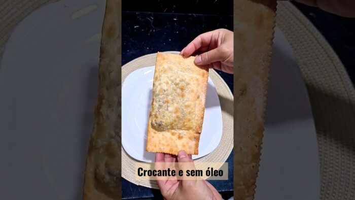 Pastel da feira na Air Fryer fica crocante e sem óleo #shorts