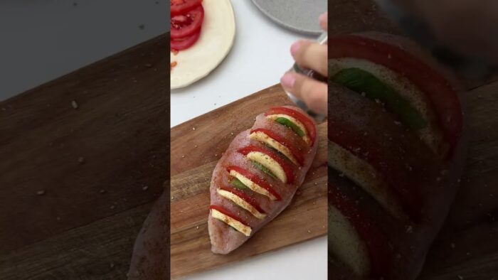 Pollo Caprese en Freidora de Aire Receta Fácil y Saludable #PolloCaprese #RecetaSaludable