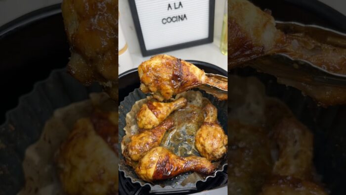 Pollo jugoso en freidora de aire #shortvideo #pollo #sortyoutubvideo #shortvideo #receta