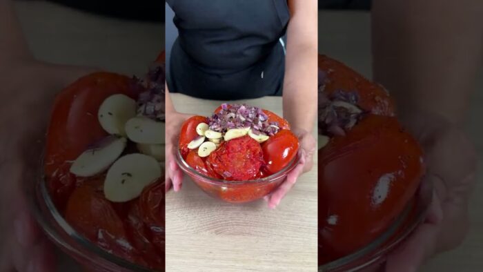 Pon los tomates en la freidora de aire y el resultado te sorprenderá.