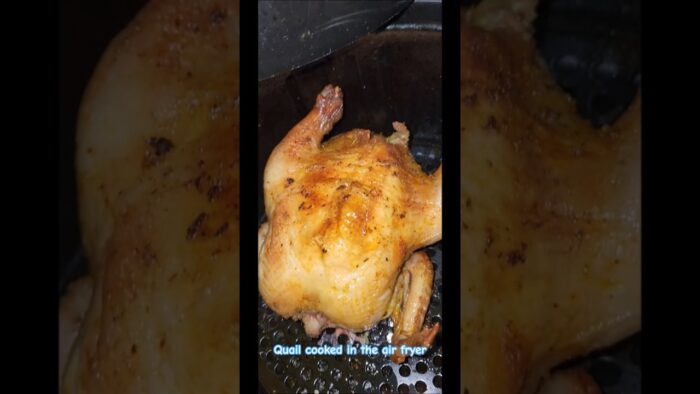 Quail cooked in the air fryer –  Codorniz cocinada en la freidora de aire. Receta en la descripción