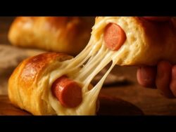 Receta Fácil y Rápida: Panes rellenos con Salchicha y Queso SIN HORNO