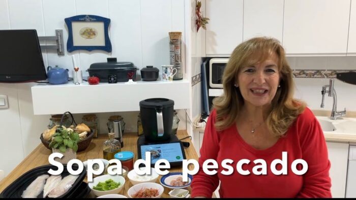 Sopa de pescado  con Thermomix -Justa Molina