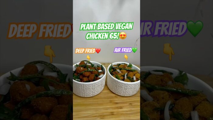 Soya Chunks 65 Recipe|Air Fryer vs Deep Fry-Soya Fry/Pakoda|Meal Maker Snack ASMR#food#shorts#foryou