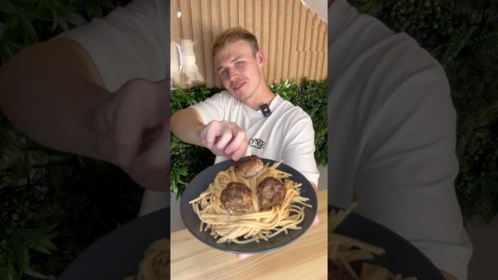Spaghetti-Hackbällchen Rezept aus dem Airfryer!😍 #rezept #airfryer