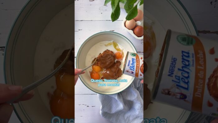 Tarta de queso de dulce de leche – Recetas La Lechera #shorts