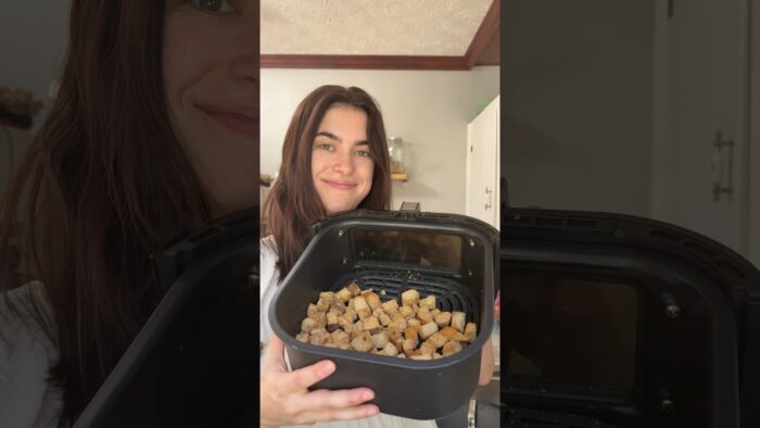 Use your air fryer to make crispy croutons!