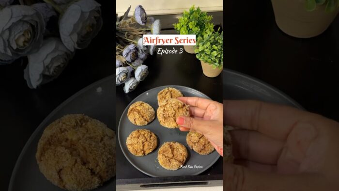 Without maida coconut cookies / Airfryer series Ep 3 #shorts