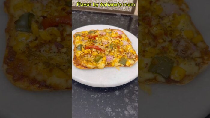 World’s BEST Roti Pizza In Air fryer🤔#shorts #recipe #pizza #nishamadhulika#flavorbyAahana’smom