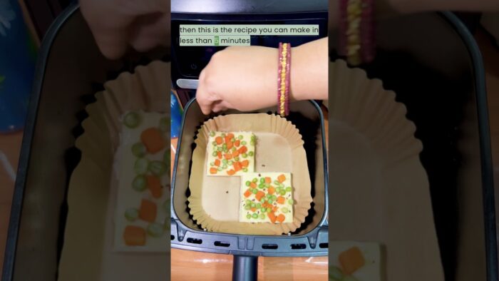 Zero oil recipe! Just make it within 5 minutes #viralairfryer #bread #shorts #reels #trending #yt