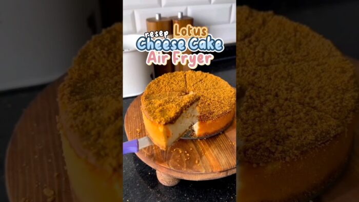 cara membuat lotus cheese cake pakai air fryer #resepsimple #resepmudah #shortsvideo