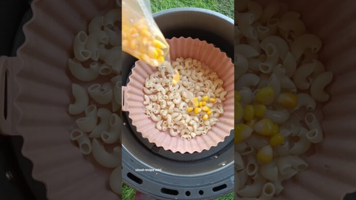 cheese pasta in airfryer #trending #food #shorts #airfryerrecipes #pasta #recipe