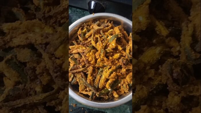 kukuri bhindi in Air fryer 🤤😋 #ritzkitchen #ytshorts #viral #bhindirecipe #recipe #cooking #airfryer