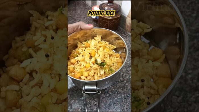 potato rice with potato fry | Lunchbox recipe in tamil#food #viral#cooking @Thanjavur_Virundhu