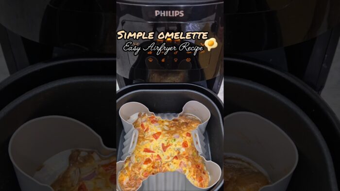simple omelette in Airfryer #youtubeshorts #food #trending