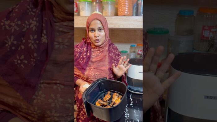 ফ্রাইড চিকেন আমার গেদাদের খুব পছন্দ!🥰 #airfryer #recipe #food #foodie #shorts #jerinexclusive