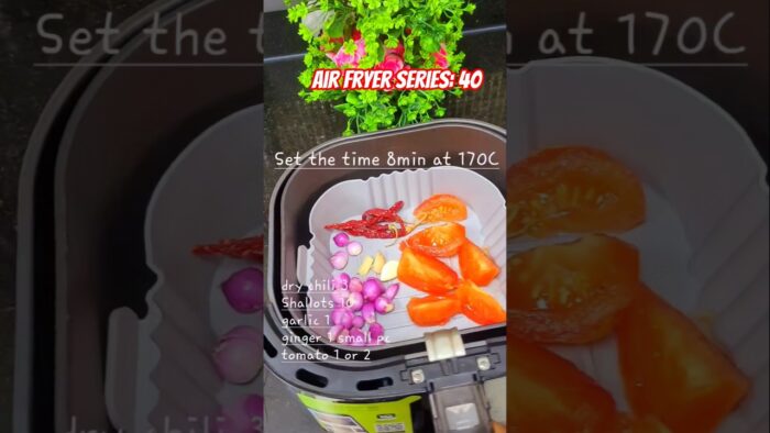 ചുട്ട ചമ്മന്തി Chutney 😋 Air Fryer Recipe Ideas 40#chammanthi #airfryerrecipes #shorts #shortvideo