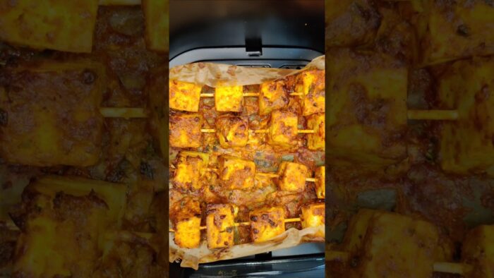 Air Fryer Paneer Tikka-Game Changer🔥😱♨️ #tikka #youtubeshorts #viralshorts #recipe #trending #short