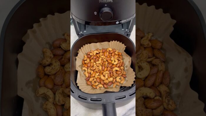 Air fryer masala nuts recipe #shorts #food #ytshorts #roastednuts #gym #trending #viral #ytstudio