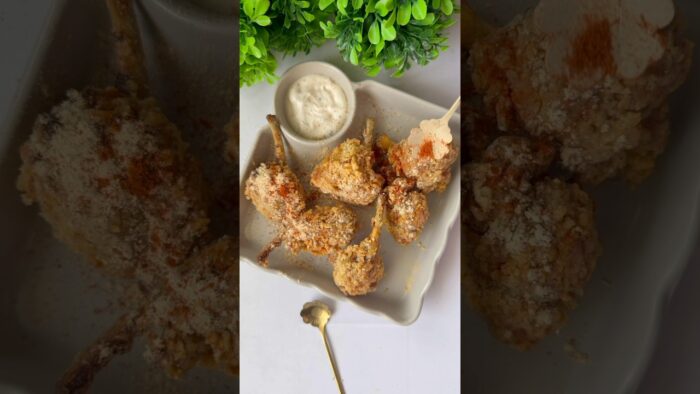 Airfryer Garlic Crunch Chicken Lollipops | Super Crispy Chicken Recipe | Quick Easy Indian Snack