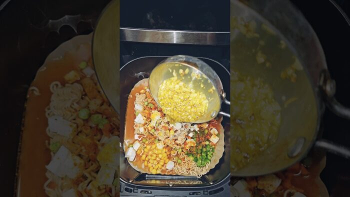 Airfryer Garlic Meggi | Veg Meggi In Airfryer #meggi #meggie #shorts #reels #recipe #cooking #food