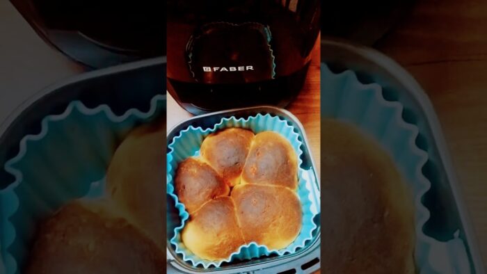 Airfryer Sweet Bun Recipe 🍞 #bunrecipe #wheatbread #wheatbread #girlcooking #bakingideas