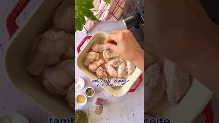 Alitas de pollo crujientes con salsa de ajos – Recetas Ideal